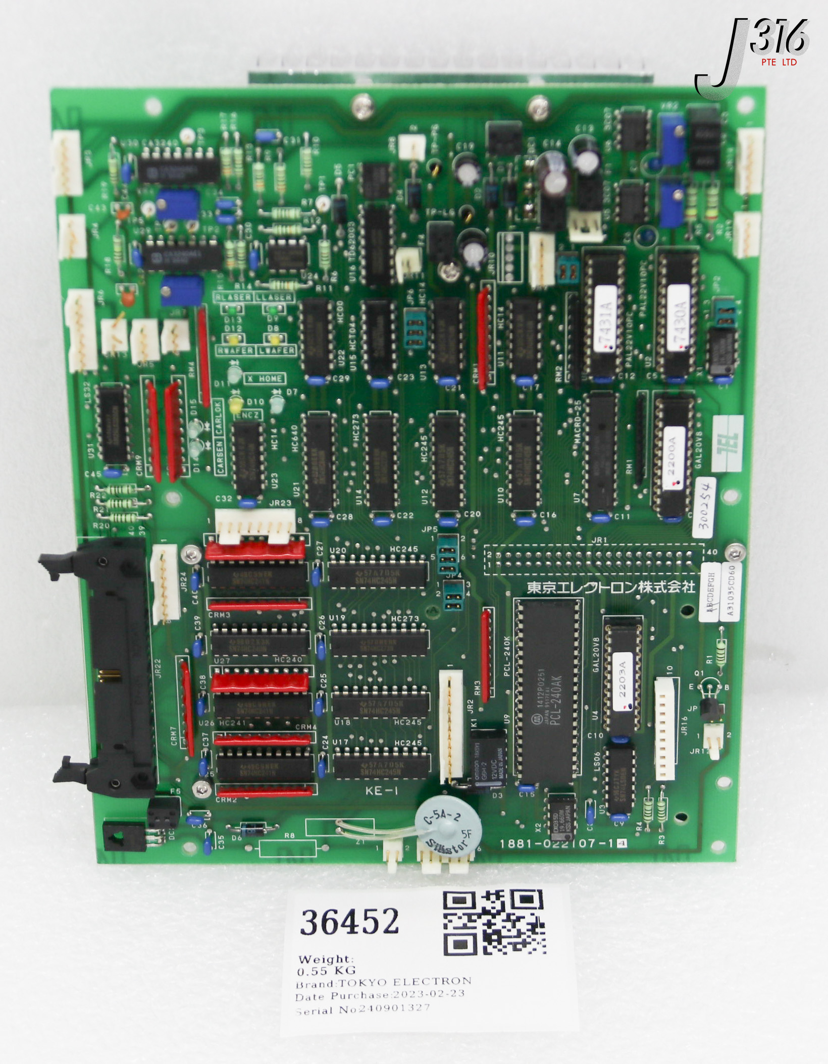 【専用　販売済み】 36452 TOKYO ELECTRON PCB ASSY 1808-022107-12 W/ 881-621470-1 1881